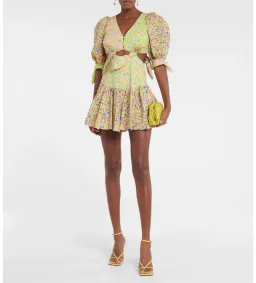 Alemais Daisy Spliced Linen Mini Dress Floral AU 14/ US 10 for rent on The Volte - image 1