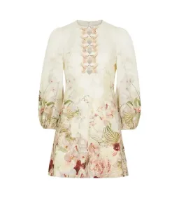Zimmermann	Dancer Hammingbird  Linen Mini Dress Ivory Size 3/Au 14 for rent on The Volte - image 2