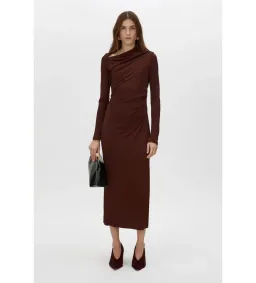 Camilla and Marc Mai Long Sleeve Midi Dress Almandine Burgundy Size AU 10 for rent on The Volte - image 1