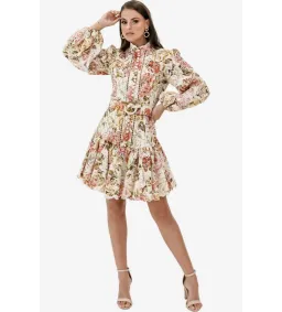 Zimmermann Bonita Embroidered Shart Dress Multi Size 1/ Au 10  for rent on The Volte - image 1