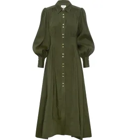 Aje Oxidised Shirt Dress Green Size 8 for rent on The Volte - image 2