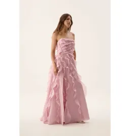 Aje Allairie Gown Chalk Pink Size 14 for rent on The Volte - image 2