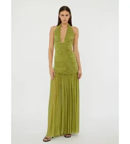 Christopher Esber Orion Gown in Green Olive Size S / AU 8 for rent on The Volte - image 1