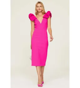 Rebecca Vallance Cupids Bow Dress Pink Size AU  12 for rent on The Volte - image 1