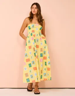 Palm Noosa West Dress in Yellow Emblem Size AU 10 for rent on The Volte - image 1