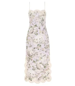 Zimmermann Acacia Scallop Midi Dress in Lilac Floral Size 2 / AU 12  for rent on The Volte - image 2