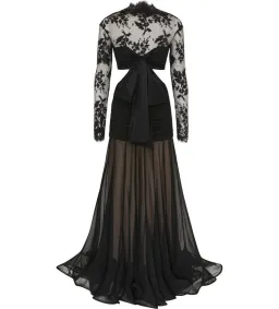 Zimmermann	Illustration Flounce Gown Black Size 0/AU 8  for rent on The Volte - image 2