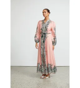 Zimmermann Moonshine Billow Long Sleeve Dress Pink Size 3/ AU 14 for rent on The Volte - image 1