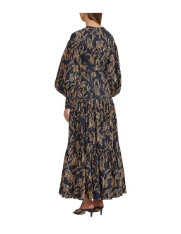 Acler Hender Lace Cotton Dress Black Print Size 4  for rent on The Volte - image 2