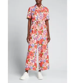 Zimmermann Poppy Belted Safari Jumpsuit Floral Size 0p/Au 6  for rent on The Volte - image 1