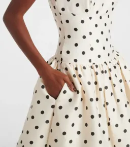 Self Portrait Polka-dot Taffetta Corset Dress Size 12 for rent on The Volte - image 3