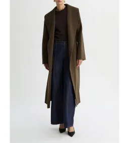 Willow Grace Wool Shawl Collar Coat Olive Size AU 12 for rent on The Volte - image 4