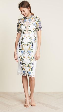 Thurley Vasette Lace Midi Dress Print Size 6 for rent on The Volte - image 1