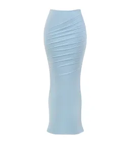 House Of CB Set Hallie Strapless Corset With Neck Scarf & Cassidy Fluted Hem Maxi Skirt Bluebell  Size L/AU 12 for rent on The Volte - image 7