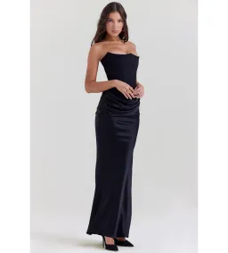 House Of CB Persephone Black Strapless Corset Maxi Dress Size M/10 for rent on The Volte - image 5