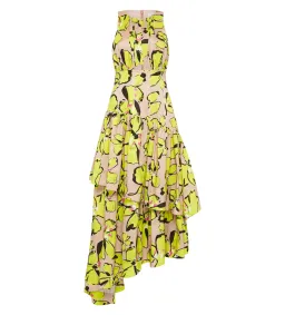 Aje Pelicano Citrus Bloom Racer Back Tiered Asymmetric Maxi Dress Print Size AU 8 for rent on The Volte - image 4