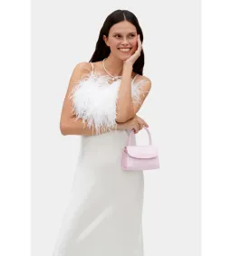 Sleeper Boheme Slip Midi Dress with Feathers in White Size 8 for rent on The Volte - image 3