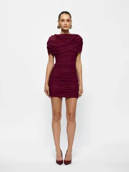 Effie Kats Phoneix Mini Dress Burgundy Size L / AU 12 for rent on The Volte - image 1