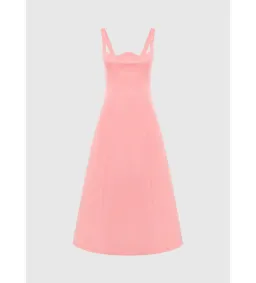 Leo Lin Odette Midi Dress Strawberry Pink Size 10  for rent on The Volte - image 1