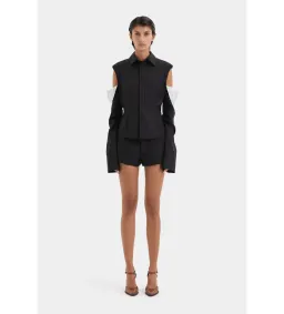 Sir the Label Sorrentino Shirt and Mini Short Set Red Pinstripe Size 1/AU 8  for rent on The Volte - image 4