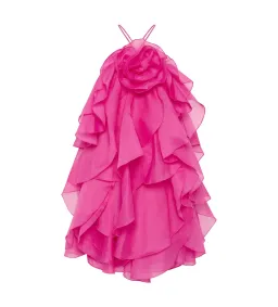 Aje Pandorea Layered Mini Dress Fuchsia Rose Size AU 12 for rent on The Volte - image 5