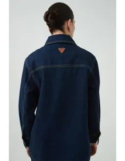 Aje Studio Junee Denim Shirt Size AU 12 for rent on The Volte - image 2
