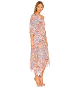 Veronica Beard Kimber Midi Dress Multi Floral Size S / AU 8 for rent on The Volte - image 4
