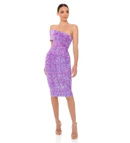Eliya The Label Alyssa Dress in Purple Sequin Size M / AU 10 for rent on The Volte - image 2