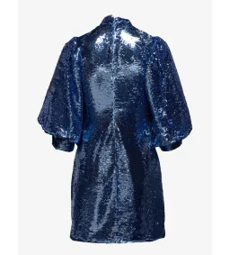 Ganni Forever Sequin Mini Dress in Blue Size 10 for rent on The Volte - image 5