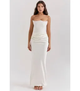House of CB Persephone Corset Dress Ivory Size AU 10  for rent on The Volte - image 1