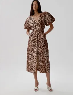 Aje Isabella Shirtdress in Leopard Print Size AU 14 for rent on The Volte - image 1