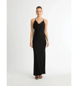 SHEIKE Ivy Draped Maxi Dress in Black Size AU 10 for rent on The Volte - image 1