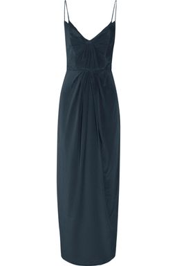 Zimmermann Pleated Silk Maxi Dress Navy Size 8 for rent on The Volte - image 5