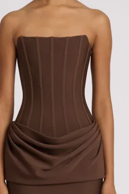 Eliya the Label Hilda Gown Chocolate Size 8  for rent on The Volte - image 2