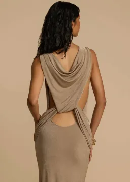 Arcina Ori Matisse Maxi Dress in Metallic Malt Hue Size 8 for rent on The Volte - image 5