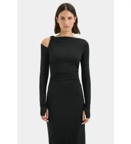 Sir the Label Elm Long Sleeve Midi Dress in Black Size 8/S for rent on The Volte - image 4