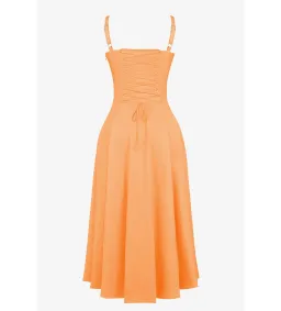 House of CB Carmen Bustier Midi Sundress Tangerine Size XS/AU 6 for rent on The Volte - image 8
