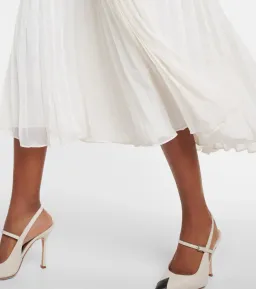 Self-portrait Sequined Bouclé Midi Dress White Size AU 12 for rent on The Volte - image 5