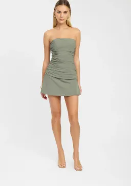 Kookai Romeo Strapless Mini Dress Green Size 12 for rent on The Volte - image 1