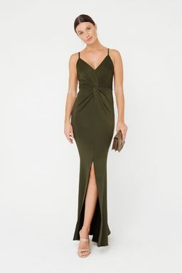 Sheike Gala Gown Khaki Size 8 for rent on The Volte - image 3