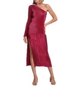 L'Idee Soirée One Shoulder Sleeve Gigi Gown Red Size AU 8 for rent on The Volte - image 1