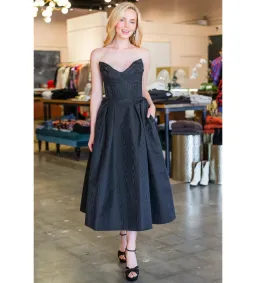 Rebecca Vallance Luiza Strapless Midi Dress Black Size AU 8 for rent on The Volte - image 5