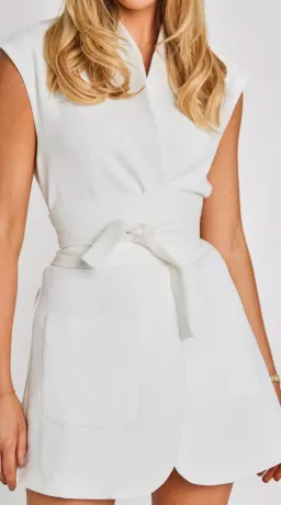 Odd Muse T Ultimate Muse Sleeveless Mini W/Belts White Size 10  for rent on The Volte - image 2