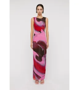 Scanlan Theodore Italian Watercolour Dress in Raspberry Size S / AU 8  for rent on The Volte - image 1