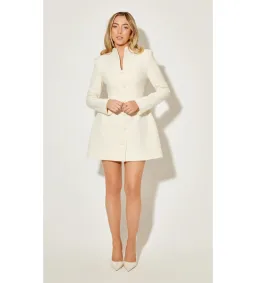 Odd Muse The Ultimate Muse Long Sleeve Button Down Mini Dress in Ecru Size AU 6 for rent on The Volte - image 1