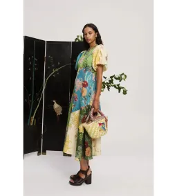 Alemais Avery Spliced Midi Dress Multi Size 10 for rent on The Volte - image 2