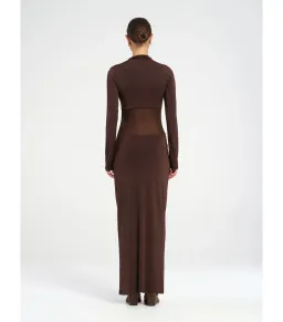 Benni Dora Maxi Dress Chocolate Size 8 for rent on The Volte - image 3