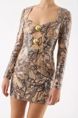 Rebecca Vallance Bellis Mini Dress Animal Print Size 6 for rent on The Volte - image 3