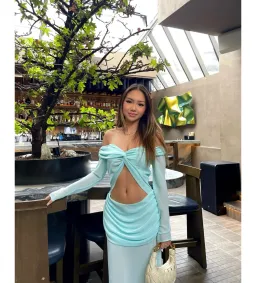 Natalie Rolt Emily Gown in Baby Blue Size 1 / AU 8 for rent on The Volte - image 4