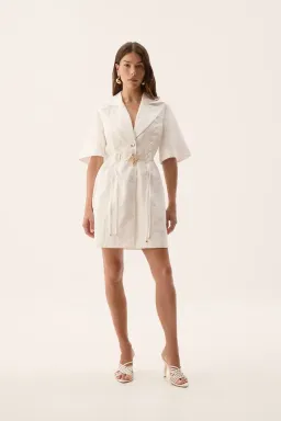 Aje Ana Mini Dress Ivory Size 12 for rent on The Volte - image 2